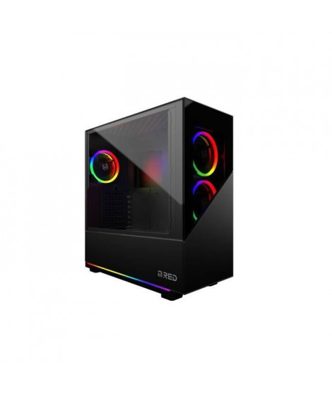MRED - Boîtier PC Gamer ATX - Noir RGB Elite