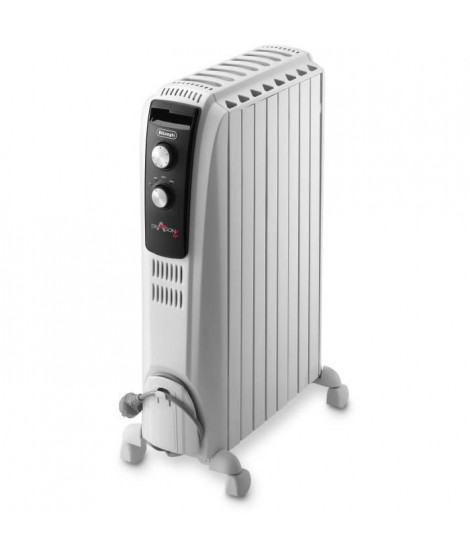 Radiateur bain d'huille Dragon4 DELONGHI - 2000W - 3 allures de chauffe - Technologie Real Energy - Effet cheminée