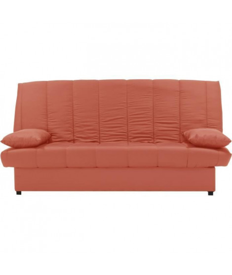 Banquette clic clac 3 places - Tissu 100% coton Terracotta  - Style Contemporain - L 190 x P92 cm - MILA