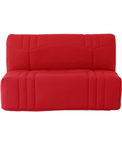 Banquette 2 places BZ DREAM - Tissu 100% Coton rouge - Couchage 140x190 cm - L145 x P100 x H90 cm