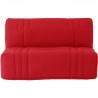 Banquette 2 places BZ DREAM - Tissu 100% Coton rouge - Couchage 140x190 cm - L145 x P100 x H90 cm