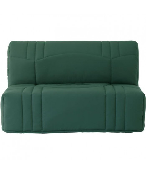 Banquette 2 places BZ DREAM - Tissu 100% Coton vert foret - Couchage 140x190 cm - L145 x P100 x H90 cm