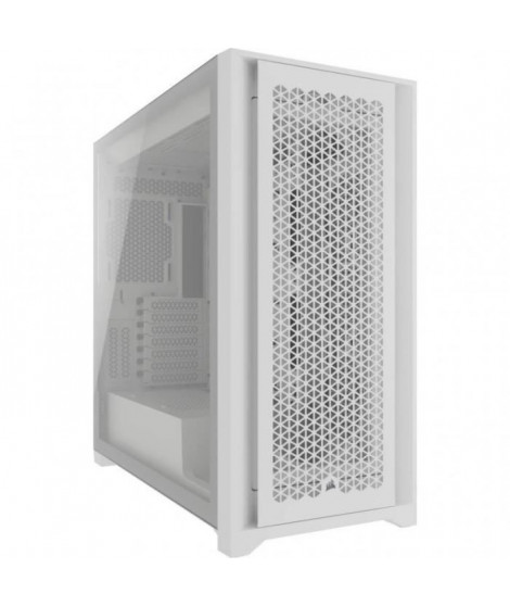 Boitier PC - CORSAIR - 5000D CORE AIRFLOW - ATX Moyen-tour - Panneau avant flux d'air optimisé - Blanc - (CC-9011262-WW)