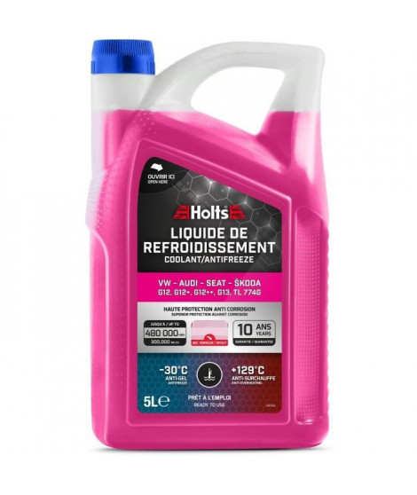 Liquide de Refroidissement - HOLTS - HAFR0006B - Dédié VW-AUDI-SEAT-SKODA G12/ G12+ / G12++ / G13 / TL 774G 5L + Bec