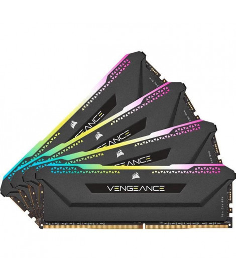 CORSAIR Mémoire PC DDR4 - VENGEANCE RGB PRO SL 32Go (4x8Go) - 3600Mhz - CAS 18 (CMH32GX4M4D3600C18)