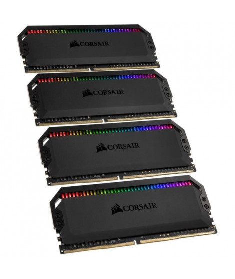 CORSAIR Kit de mémoire DOMINATOR RGB 32 Go (4 x 8 Go) DDR4 DRAM 3 200 MHz C16 (COR0840006607397 )