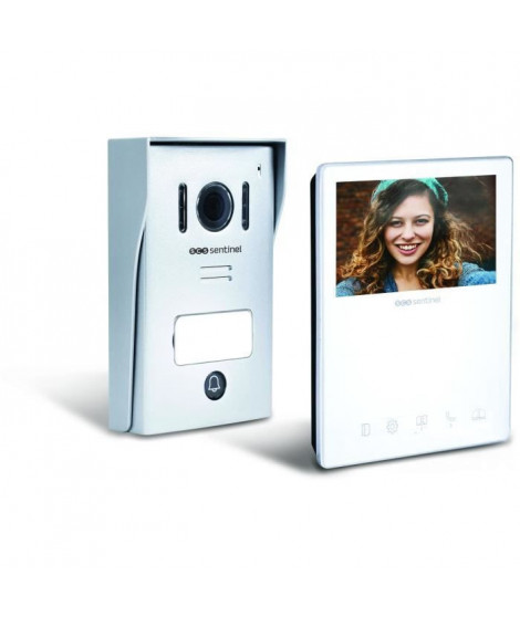 Interphone vidéo filaire, coloris blanc - VisioKit 4.3 - SCS SENTINEL