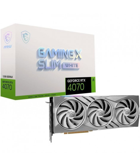 MSI - Carte Graphique - RTX 4070 GAMING X SLIM WHITE 12G (912-V513-274)