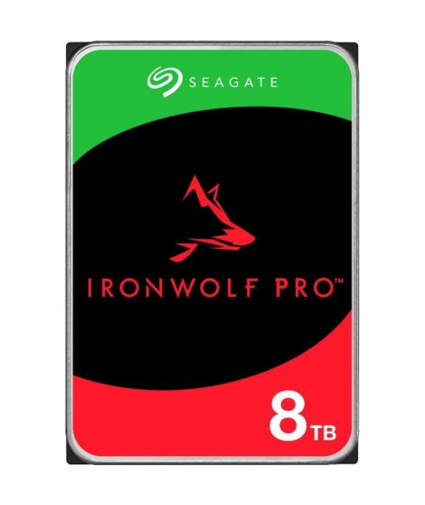 SEAGATE - IRONWOLF PRO - Disque dur interne - 8To - SATA 6 Gbits/s - 7200RPM (ST8000NT001)