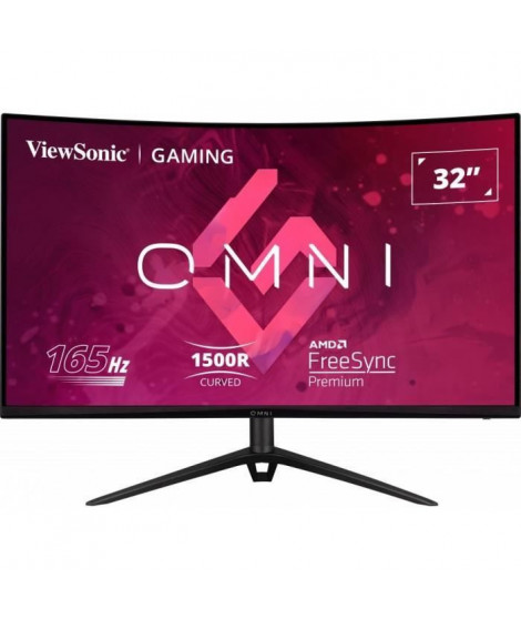 Ecran PC Gamer incurvé - VIEWSONIC - VX3218-PC-MHDJ - FHD 32'' 1920 x 1080 - 1ms - 165Hz - HDMI/DP - Pied réglable