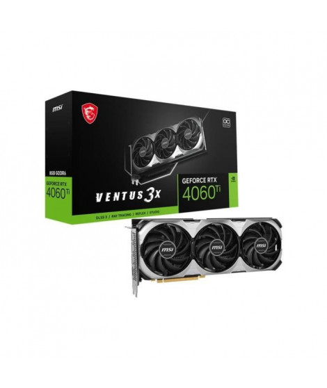 MSI - Carte Graphique - RTX 4060TI VENTUS 3X 8G OC (912-V515-016)