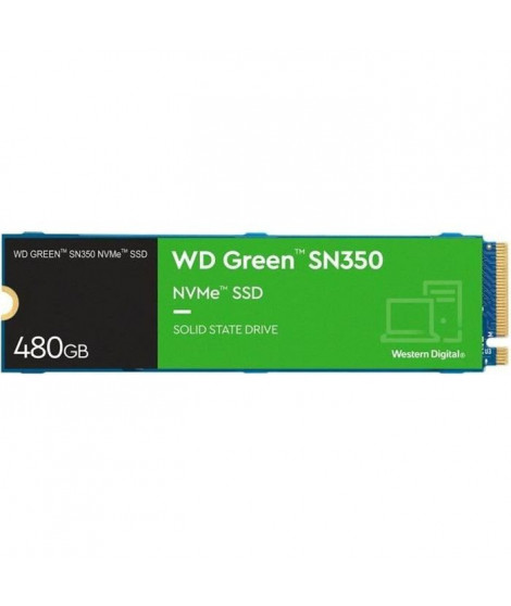 WESTERN DIGITAL - Green SN350 - Disque SSD Interne - 480 Go - M.2 - WDS480G2G0C