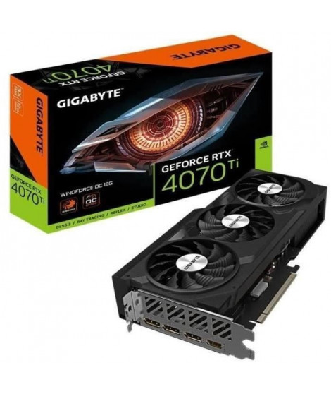 GIGABYTE TECHNOLOGY - GeForce - Carte Graphique - RTX 4070 Ti WINDFORCE OC 12G