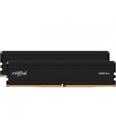 Mémoire RAM - CRUCIAL - PRO DDR5 - 48Go (2x24Go) - DDR5-6000 - UDIMM CL48 (CP2K24G60C48U5)