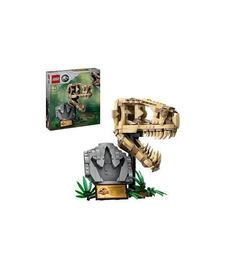 LEGO 76964 Jurassic World Les Fossiles de Dinosaures : Le Crâne du T. Rex, Jouet de Dino, Déco pour la Chambre d'Enfant