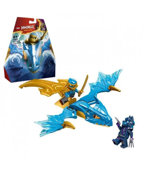 LEGO 71802 NINJAGO L'Attaque du Dragon Rebelle de Nya, Jouet Ninja de Dragon et Figurines incluant Nya avec Mini-Katana