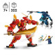LEGO 71808 NINJAGO Le Robot Élémentaire du Feu de Kai, Jouet Ninja avec Figurine Personnalisable Plus Minifigurines Kai et Zane