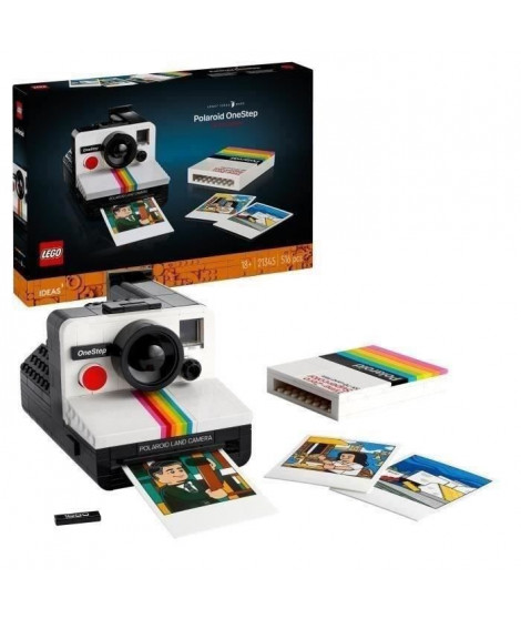 LEGO 21345 Ideas Appareil Photo Polaroid OneStep SX-70, Maquette a Construire pour Adultes avec Autocollants