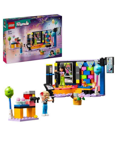 LEGO 42610 Friends Le Karaoké, Jouet Musical avec Poupées et Figurines Liann et Nova et un Gecko
