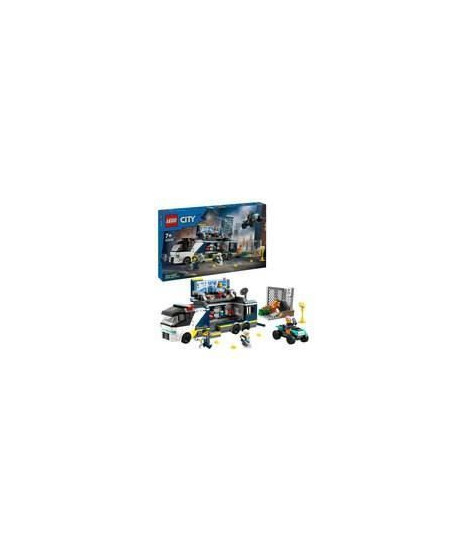 LEGO 60418 City Le Laboratoire de Police Scientifique Mobile, Jouet de Quad, Cadeau Enfants Des 7 Ans, et Minifigurines