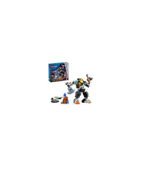 LEGO 60428 City Le Robot de Chantier de l'Espace, Jouet de Figurine de Robot avec Tenue Spatiale, Cadeau Enfants 6 Ans