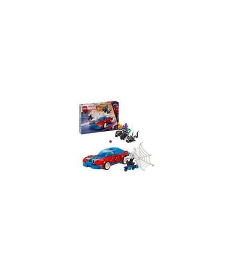 LEGO 76279 Marvel La Voiture de Course de Spider-Man contre le Bouffon Vert Venomisé, Jouet avec Minifigurines de Super-héros