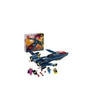 LEGO 76281 Marvel Le X-Jet des X-Men, Jouet d'Avion, Chasseur avec Minifigurines de Super-Héros : Wolverine