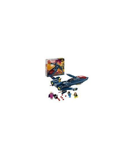 LEGO 76281 Marvel Le X-Jet des X-Men, Jouet d'Avion, Chasseur avec Minifigurines de Super-Héros : Wolverine