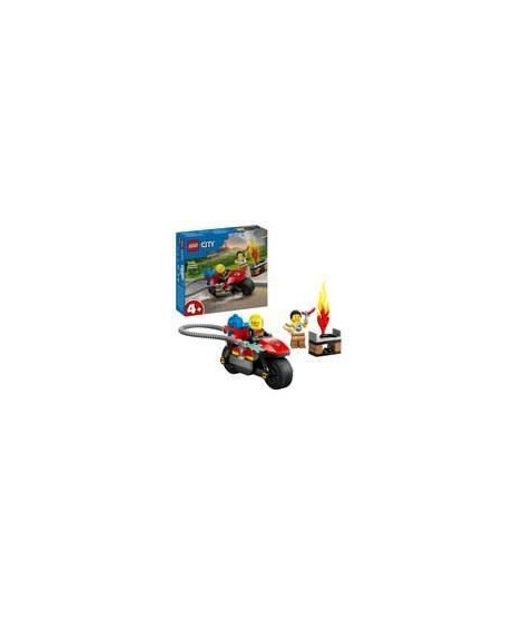 LEGO 60410 City La Moto d'Intervention Rapide des Pompiers, Jouet de Véhicule avec 2 Minifigurines incl. Pompiere