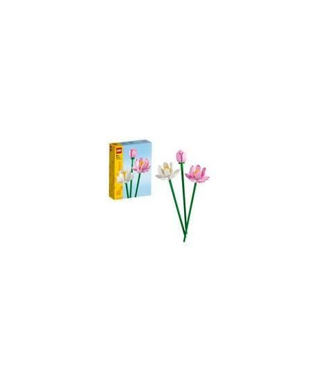 LEGO 40647 Creator Les Fleurs de Lotus, Kit de Construction pour Filles et Garçons Des 8 Ans, avec 3 Fleurs Artificielles