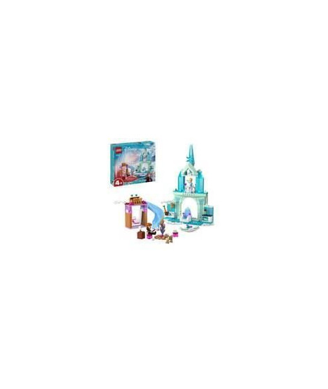 LEGO 43238 Disney Princess Le Château de Glace d'Elsa, Jouet de Princesse La Reine des Neiges, 2 Figurines Animales