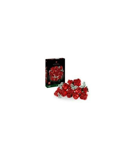 LEGO 10328 Icons Le Bouquet de Roses, Fleurs Artificielles pour Décorer, Cadeau de Saint-Valentin pour Adultes