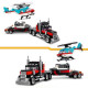 LEGO 31146 Creator 3en1 Le Camion Remorque avec Hélicoptere, Jouet d'Hélicoptere et Camion, Avion et Camion-Citerne