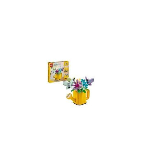 LEGO 31149 Creator 3en1 Les Fleurs dans l'Arrosoir, Jouet pour Enfants, avec Arrosoir, Bouquet de Fleurs et 2 Oiseaux