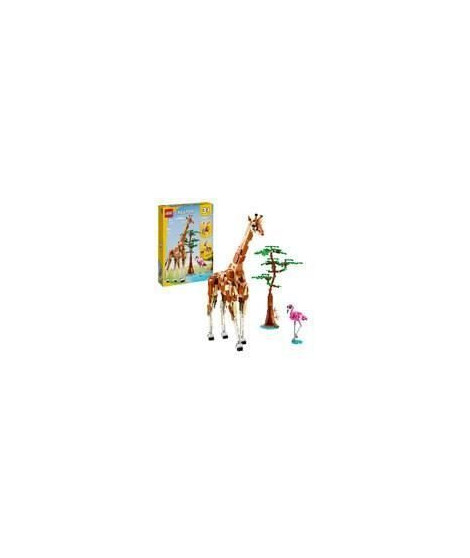 LEGO 31150 Creator 3en1 Les Animaux Sauvages du Safari, Jouet avec Figurines d'Animaux, Girafe, Gazelles et Lion