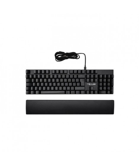 Clavier Gaming Mécanique - THE G-LAB - KEYZ -CARBON -EX/FR - Rétroéclairé - Switch Bleu - Repose Poignet - FR