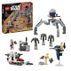 LEGO 75372 Star Wars Pack de Combat des Clone Troopers et Droides de Combat, Jouet avec Speeder Bike et Figurine