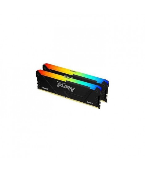 Mémoire RAM - KINGSTON - FURY Beast - RGB - 32 Go (2 x 16 Go) - DDR4 - 3200 MHz CL16 - (KF432C16BB2AK2/32)
