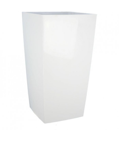 Bac a fleurs carré RIVIERA NUANCE - Plastique - L29xP29xH52 cm - Blanc