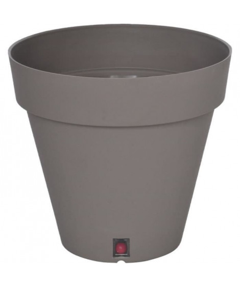 Bac a fleurs rond RIVIERA LOFT - Plastique - Diametre 30 cm - Taupe