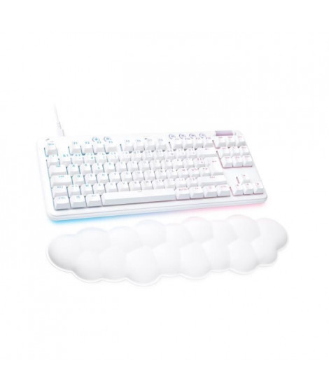 Logitech G - Clavier Gaming - G713 Filaire Mécanique Tactile (GX Brown) avec Repose-Poignet - White Mist