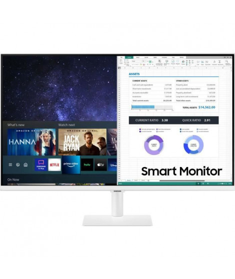 Ecran PC - SAMSUNG - Smart Monitor M5 - CM500 - 32 FHD 1920x1080 - 60Hz - VA - 4ms - Noir - HDMI + Télécommande