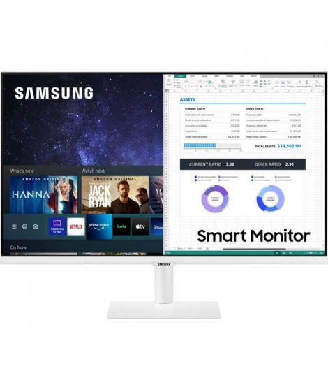 Ecran PC - SAMSUNG - Smart Monitor M5 - CM500 - 27 FHD 1920x1080 - 60Hz - VA - 4ms - Noir - HDMI + Télécommande