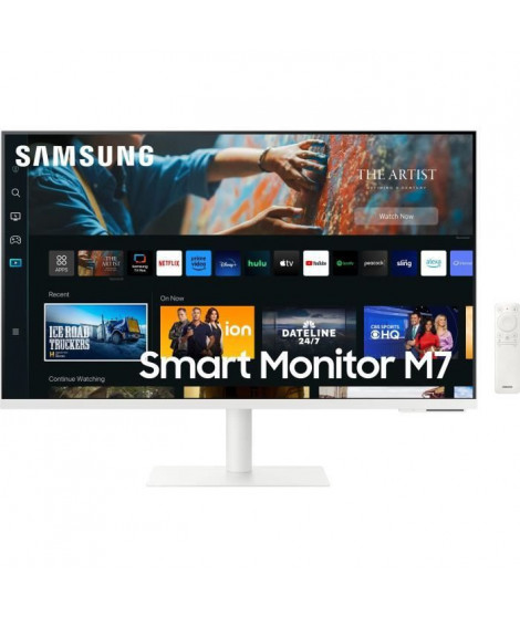 Ecran PC - SAMSUNG - Smart Monitor M7 - BM700 - 43 UHD 4K 3840x2160 - 60Hz - VA - 4ms - Noir - HDMI + Télécommande