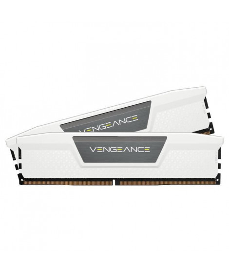 Mémoire RAM - CORSAIR - Vengeance DDR5 RAM 32Go (2x16Go) 5600MHz CL40 Intel XMP Compatible iCUE - Blanc (CMK32GX5M2B5600C40W)
