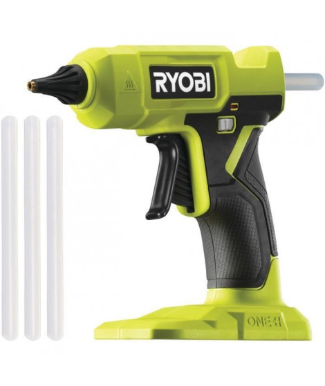 Pistolet a colle RYOBI RGLU18-0 - 18V - indicateur de chauffe - variateur de vitesse a la gâchette -  3 bâtons de colle inclus