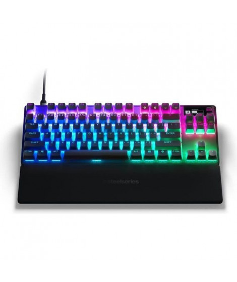 Clavier gamer mécanique - STEELSERIES - APEX PRO TKL (2023) - Sans pavé numérique - Filaire - Avec switchs réglables - Noir