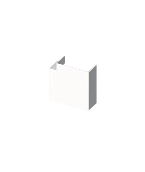 ANGLE PLAT BLANC RAL9010 40X60 U