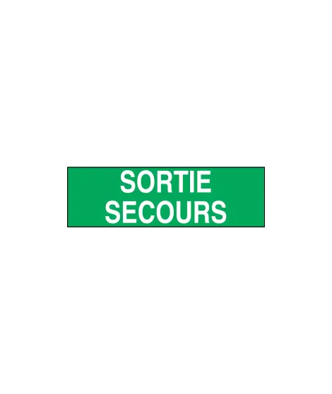 ETIQUETTE H 7 SORTIE SECOURS
