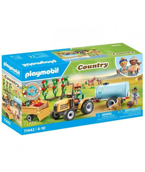 PLAYMOBIL 71442 Fermier avec tracteur et citerne - Country - Des 4 ans